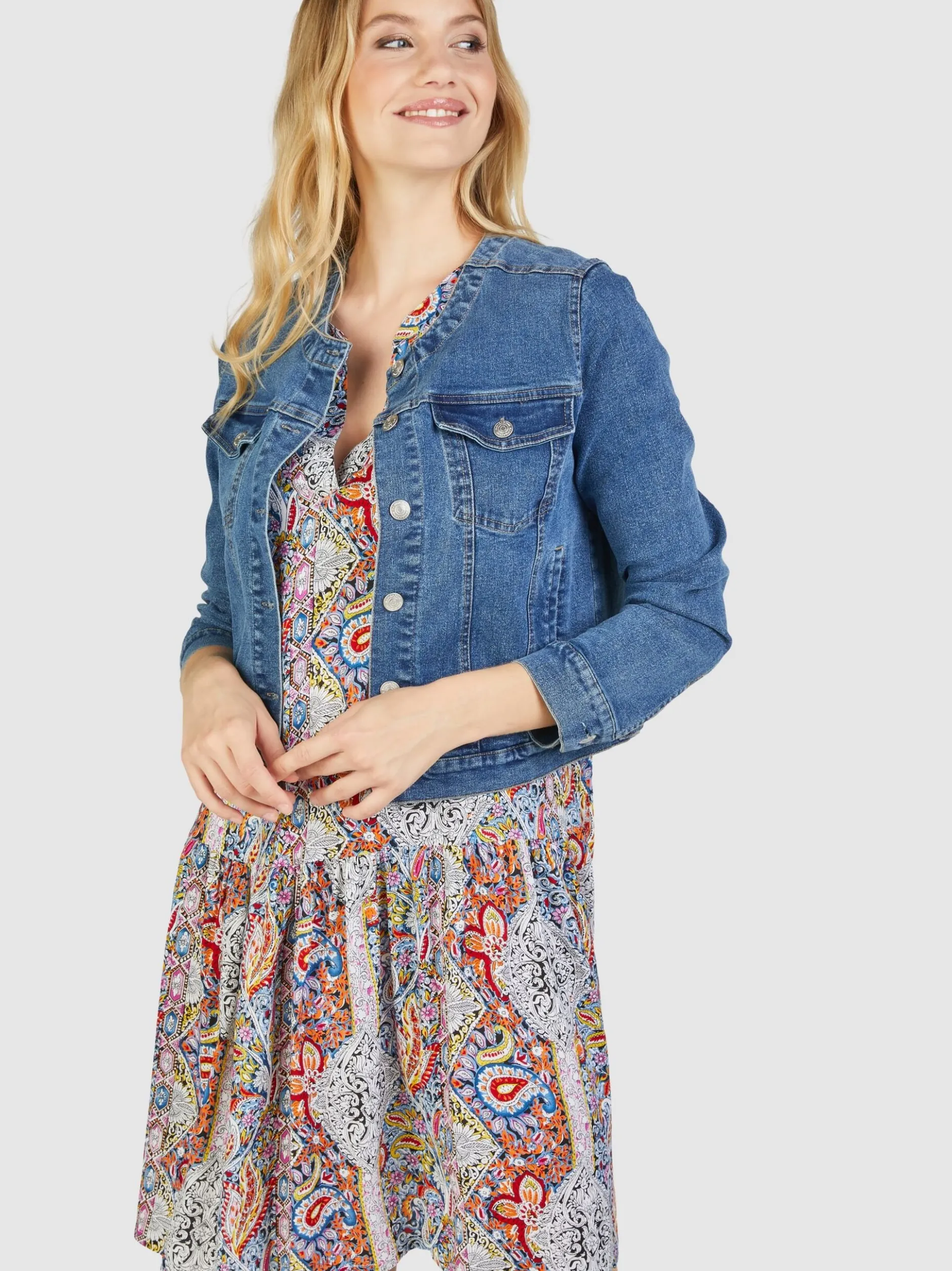 Navigazione Damen Jacke in denim