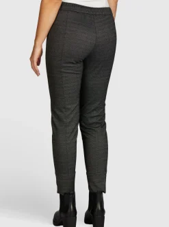 Navigazione Damen Jaquard-Jersey-Hose in schwarz