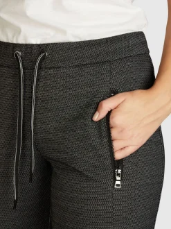 Navigazione Damen Jaquard-Jersey-Hose in schwarz