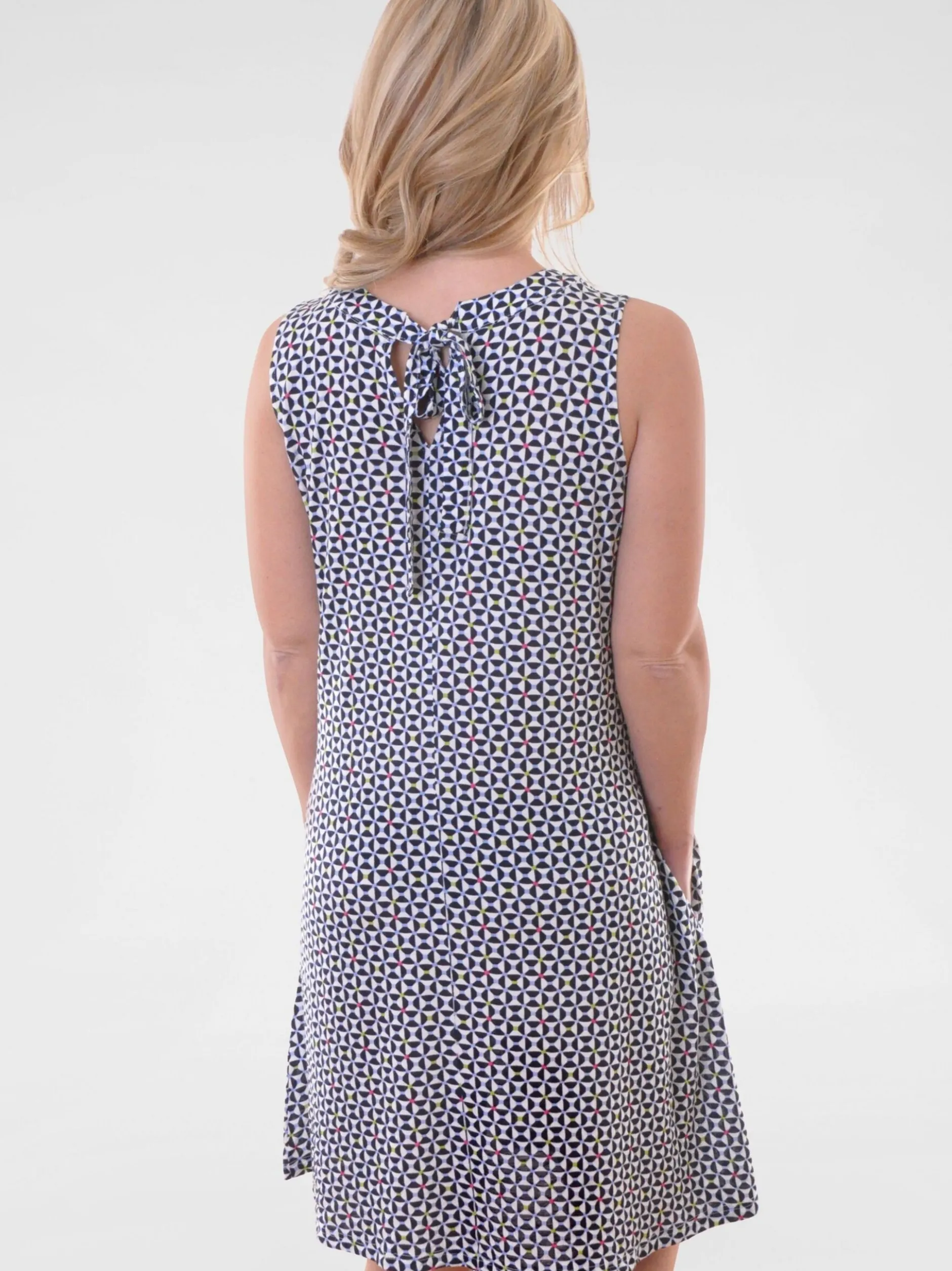 Navigazione Damen Jerseykleid in blau - Länge: knielang