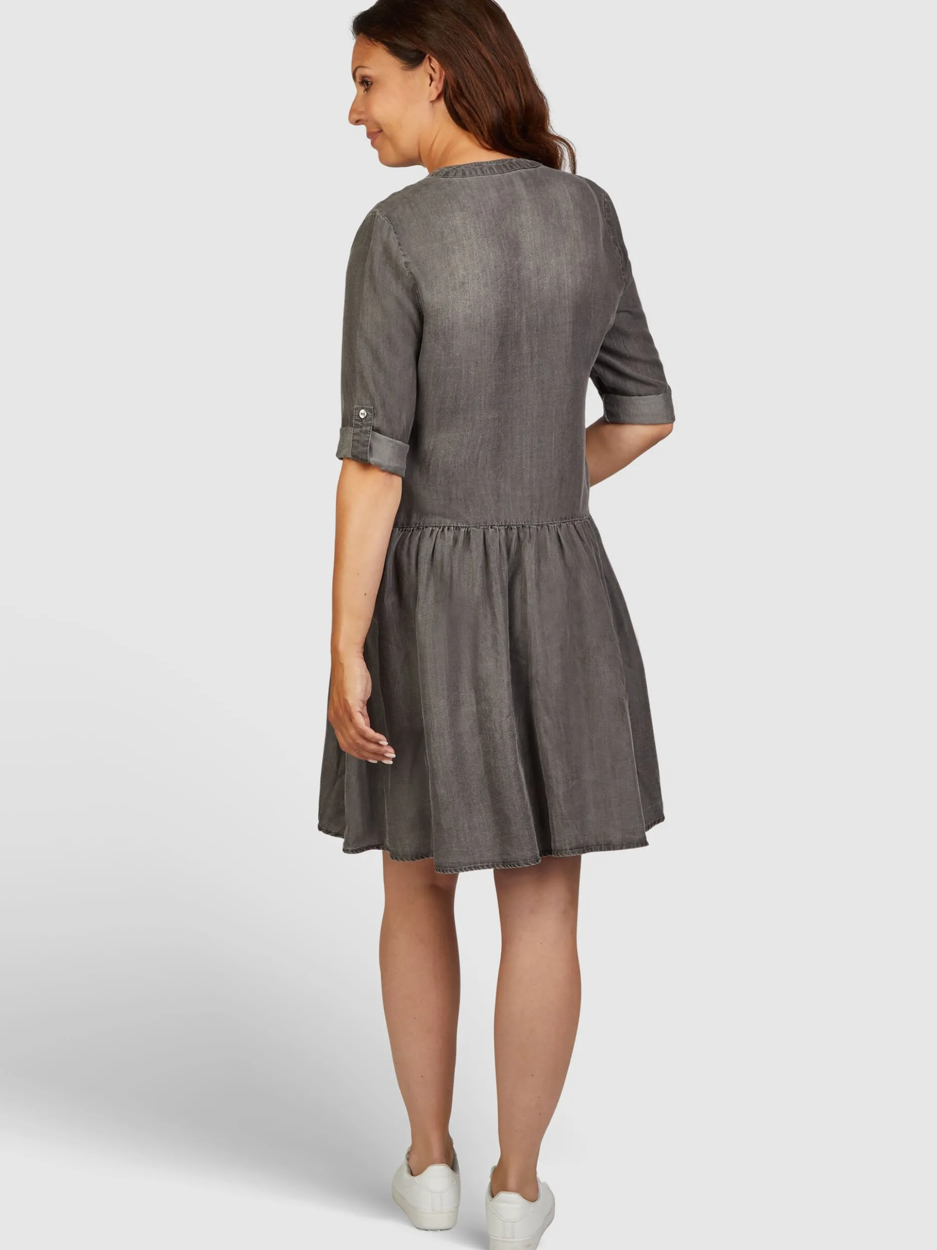 Navigazione Damen Kleid in grau - Länge: mittel