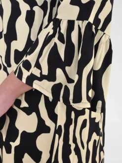 Navigazione Damen Kleid in schwarz - Länge: knielang