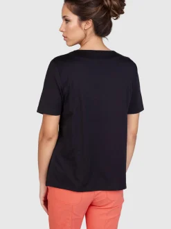 Navigazione Damen Shirt in blau - Ausschnitt: Rundhals
