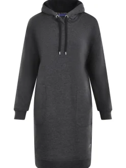 Navigazione Damen Sweatkleid in schwarz - Länge: mittel