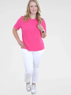 Navigazione Damen T-Shirt in pink - Ausschnitt: Rundhals