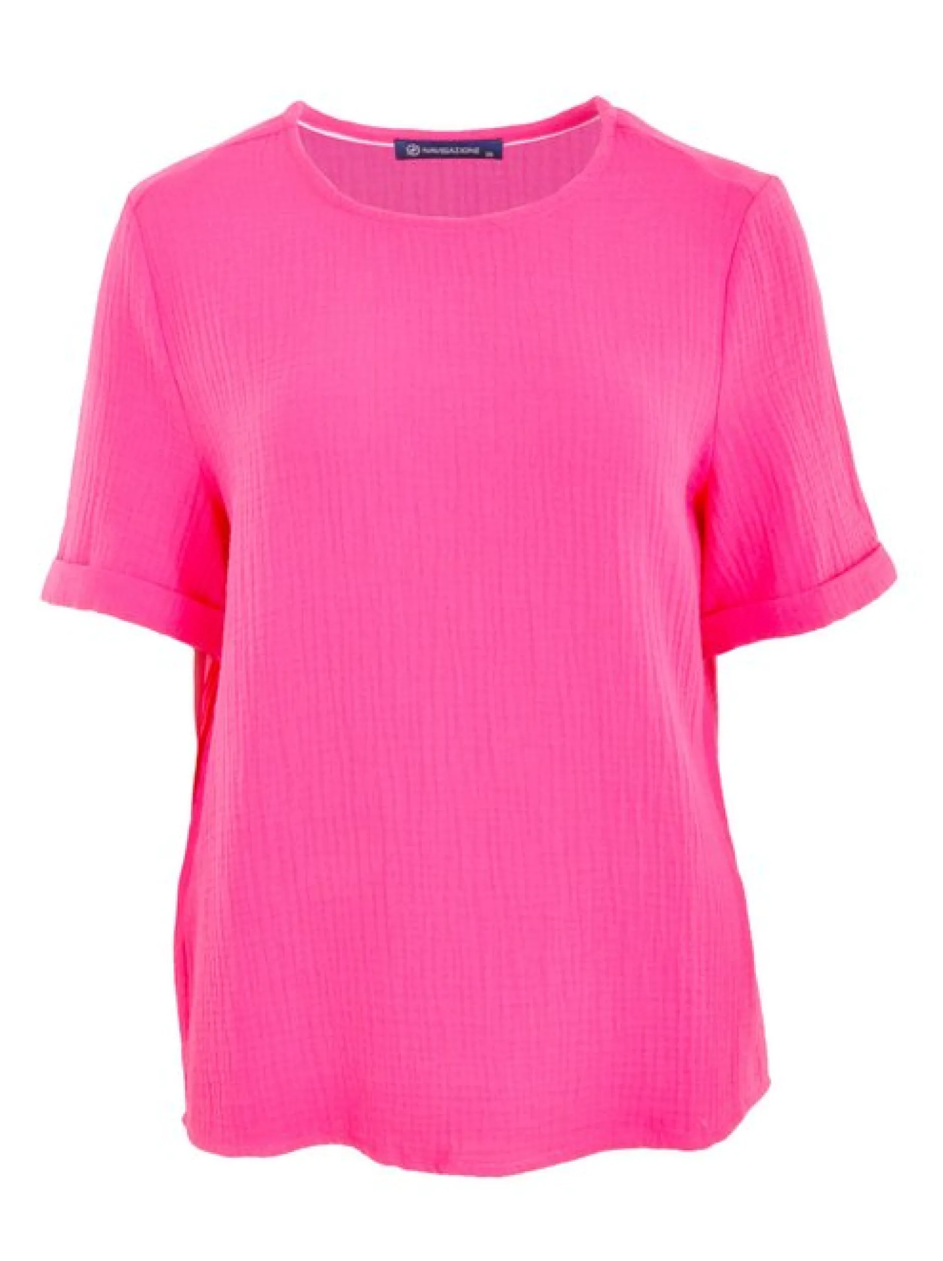 Navigazione Damen T-Shirt in pink - Ausschnitt: Rundhals