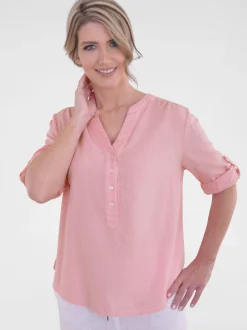 Navigazione Damen Tunika in rosa - Ärmel: 3/4 Arm