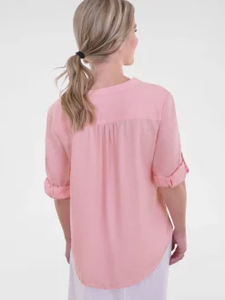 Navigazione Damen Tunika in rosa - Ärmel: 3/4 Arm