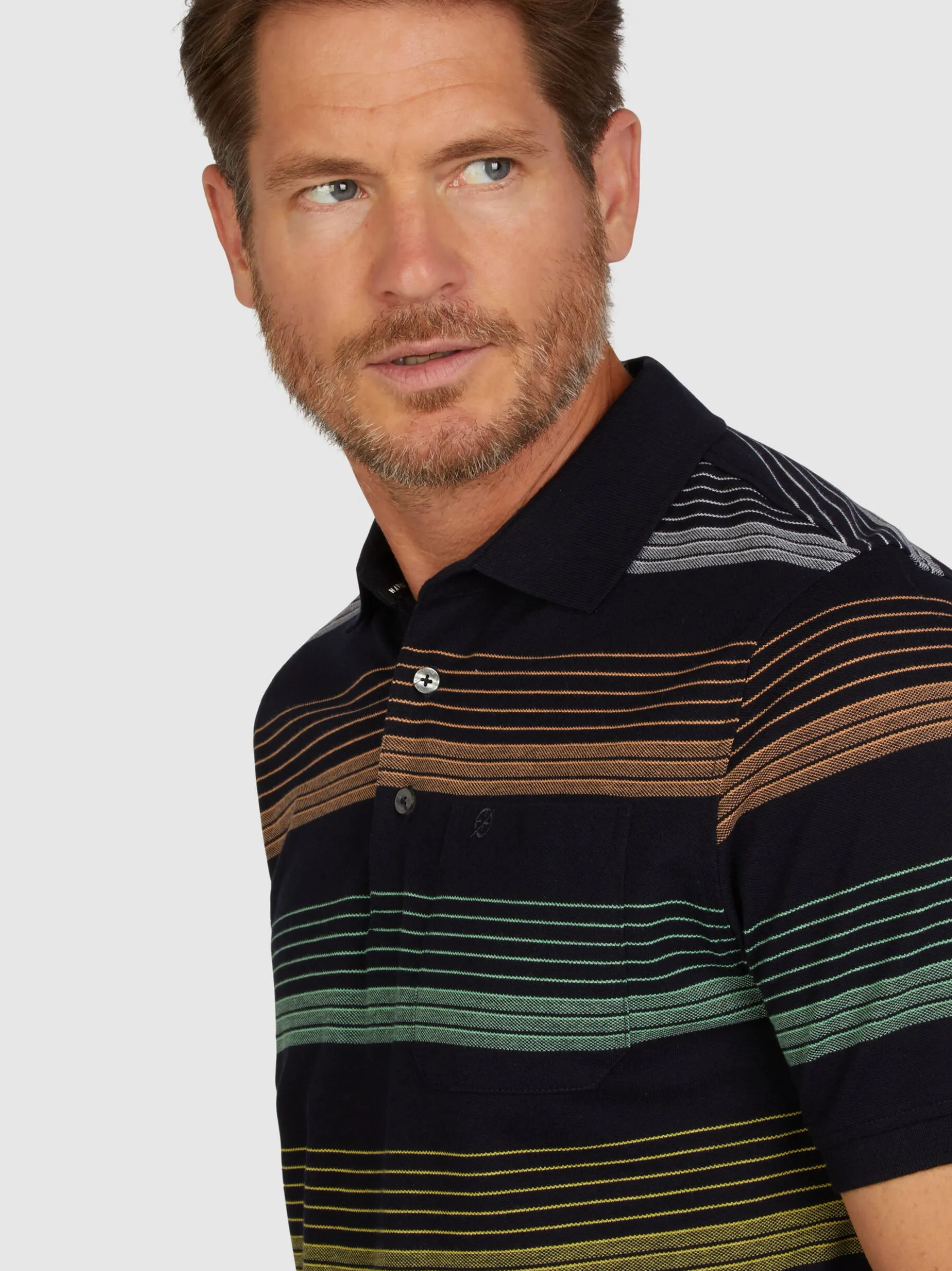 Navigazione Herren Shirt in mehrfarbig - Ärmel: kurzarm