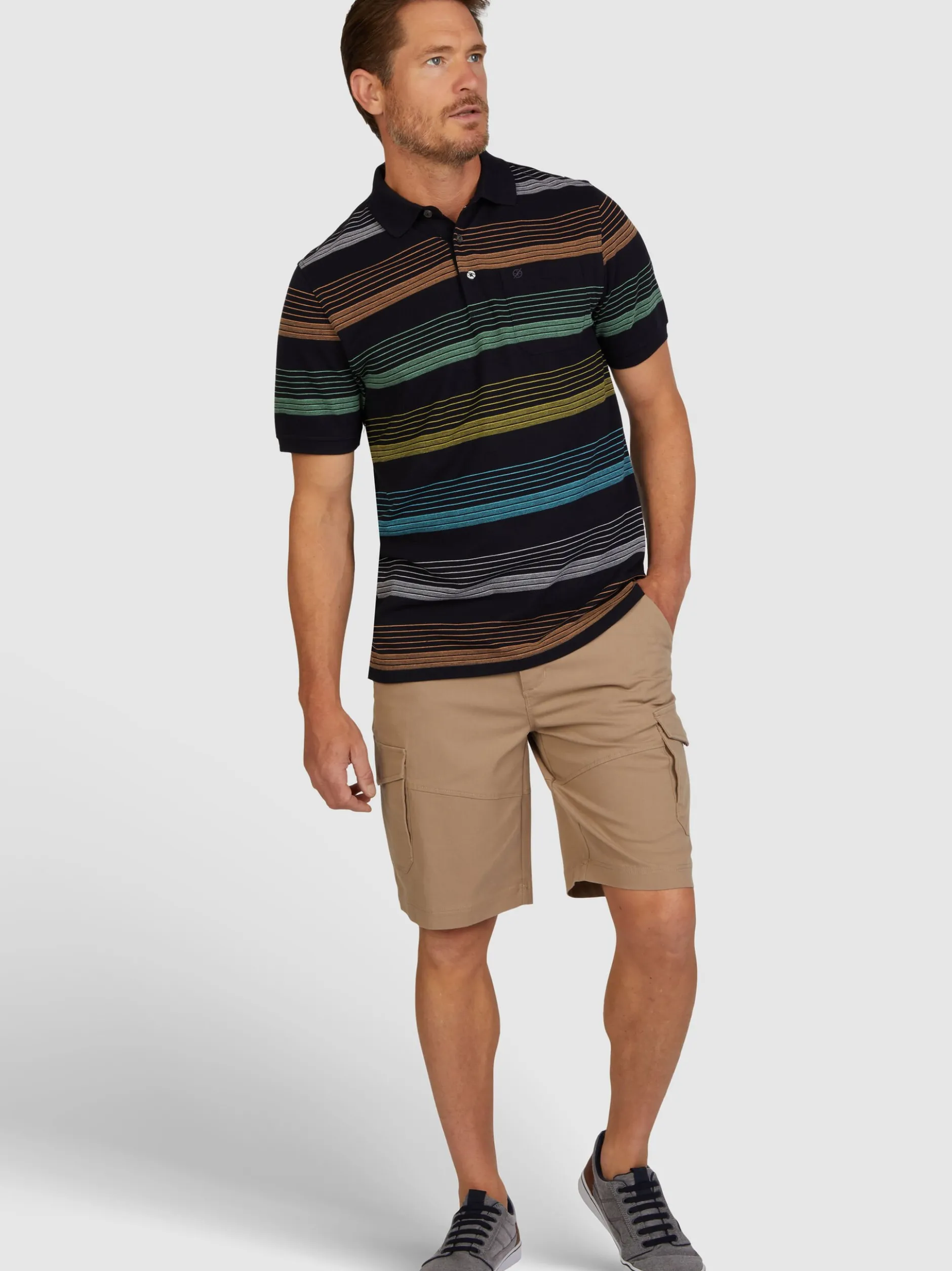 Navigazione Herren Shirt in mehrfarbig - Ärmel: kurzarm