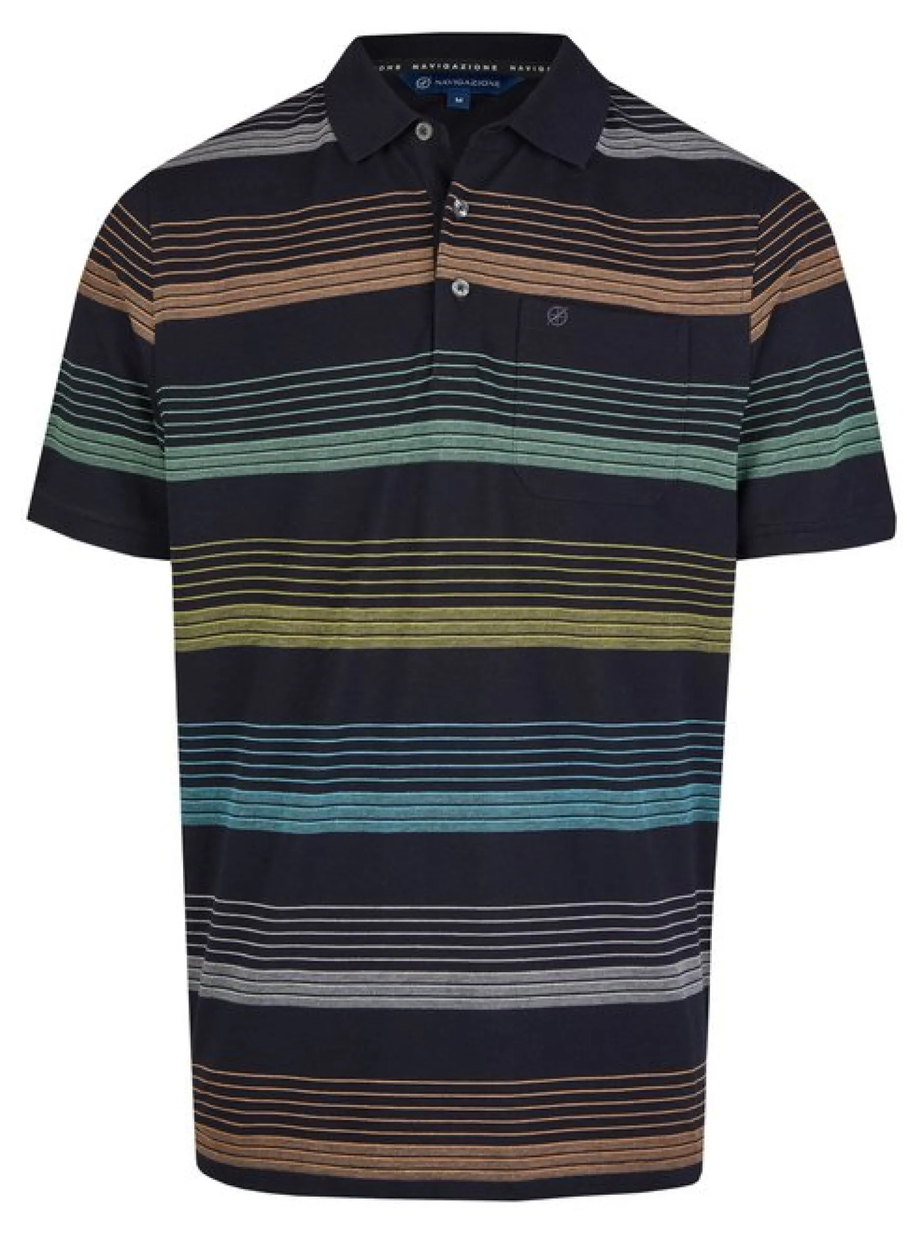 Navigazione Herren Shirt in mehrfarbig - Ärmel: kurzarm