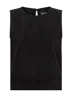 Neo Noir Damen Jeanstop - Rissa Bedazzled in anthrazit silber