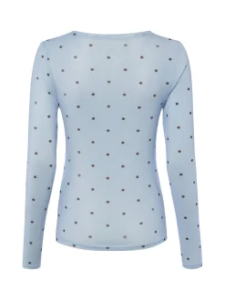 Neo Noir Damen Langarmshirt - Ella Space in hellblau schoko