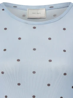 Neo Noir Damen Langarmshirt - Ella Space in hellblau schoko