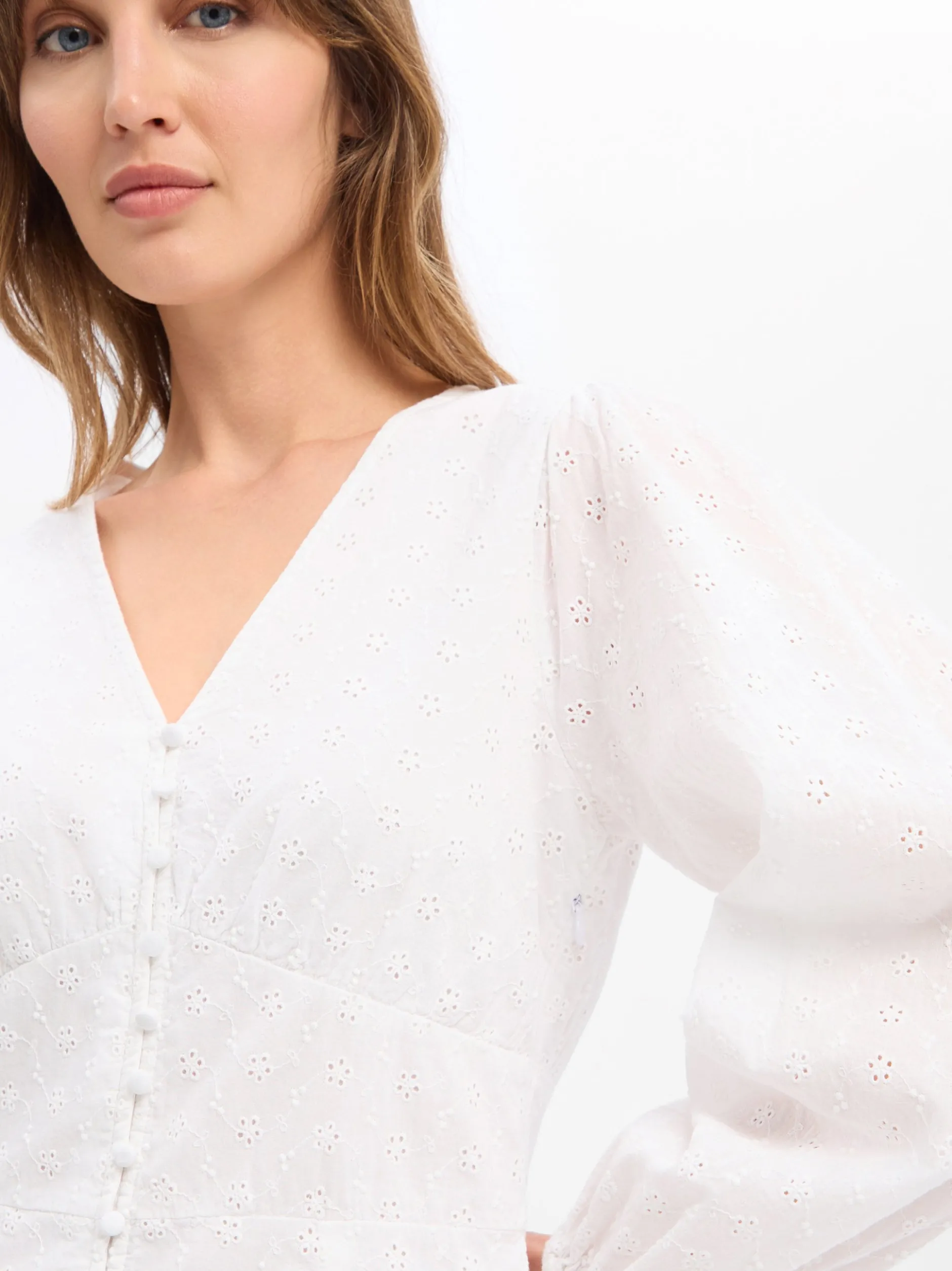 Neo Noir Damen Minikleid - Mabel in weiß - Länge: kurz