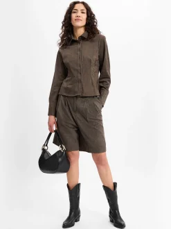 Neo Noir Damen Shorts - Nika in khaki - Länge: kurz