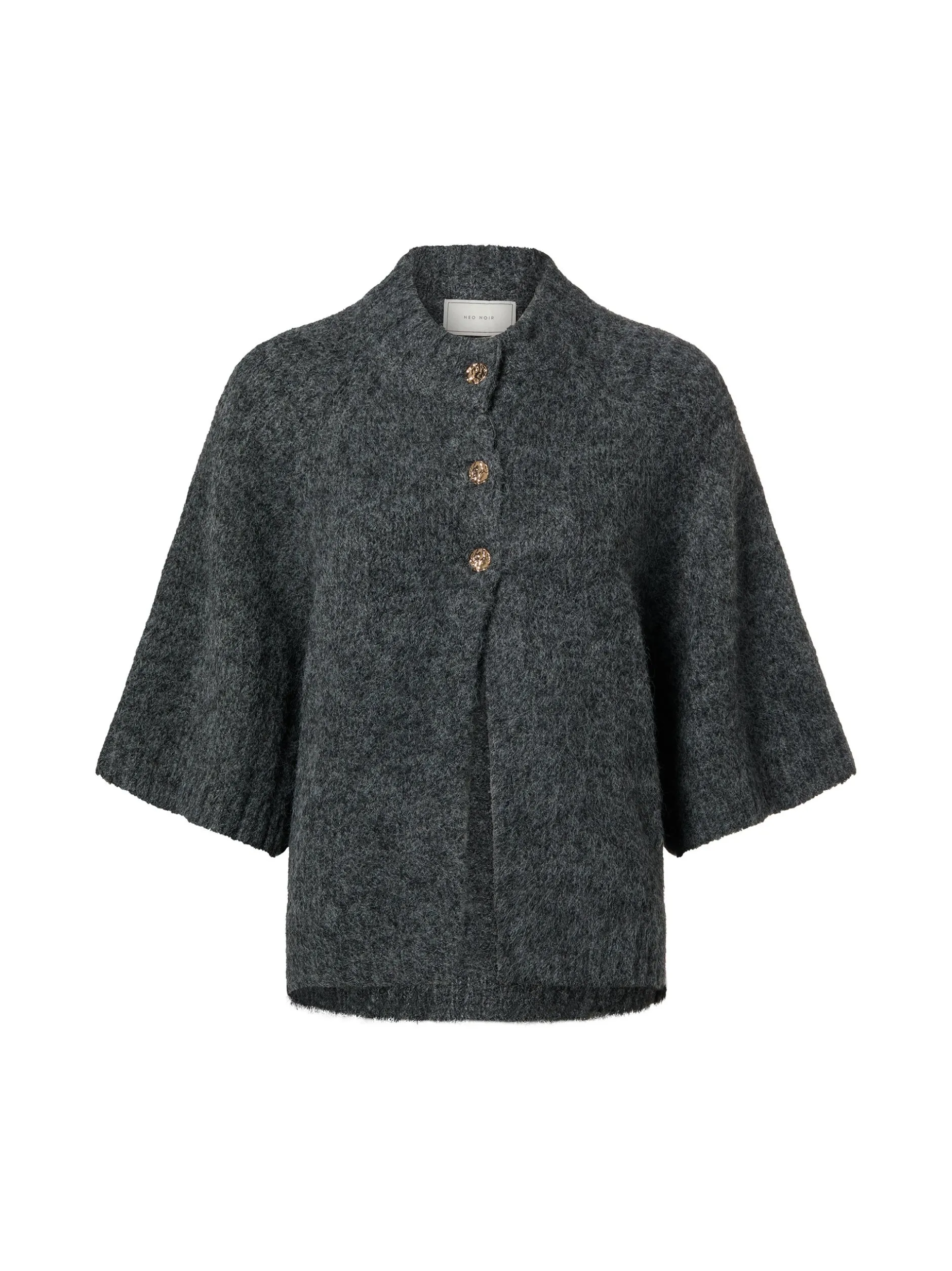 Neo Noir Damen Strickjacke - Benuta Fluffy in anthrazit