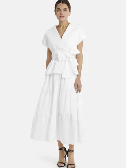 Nicowa Damen Wickelbluse - CANIWA in weiß