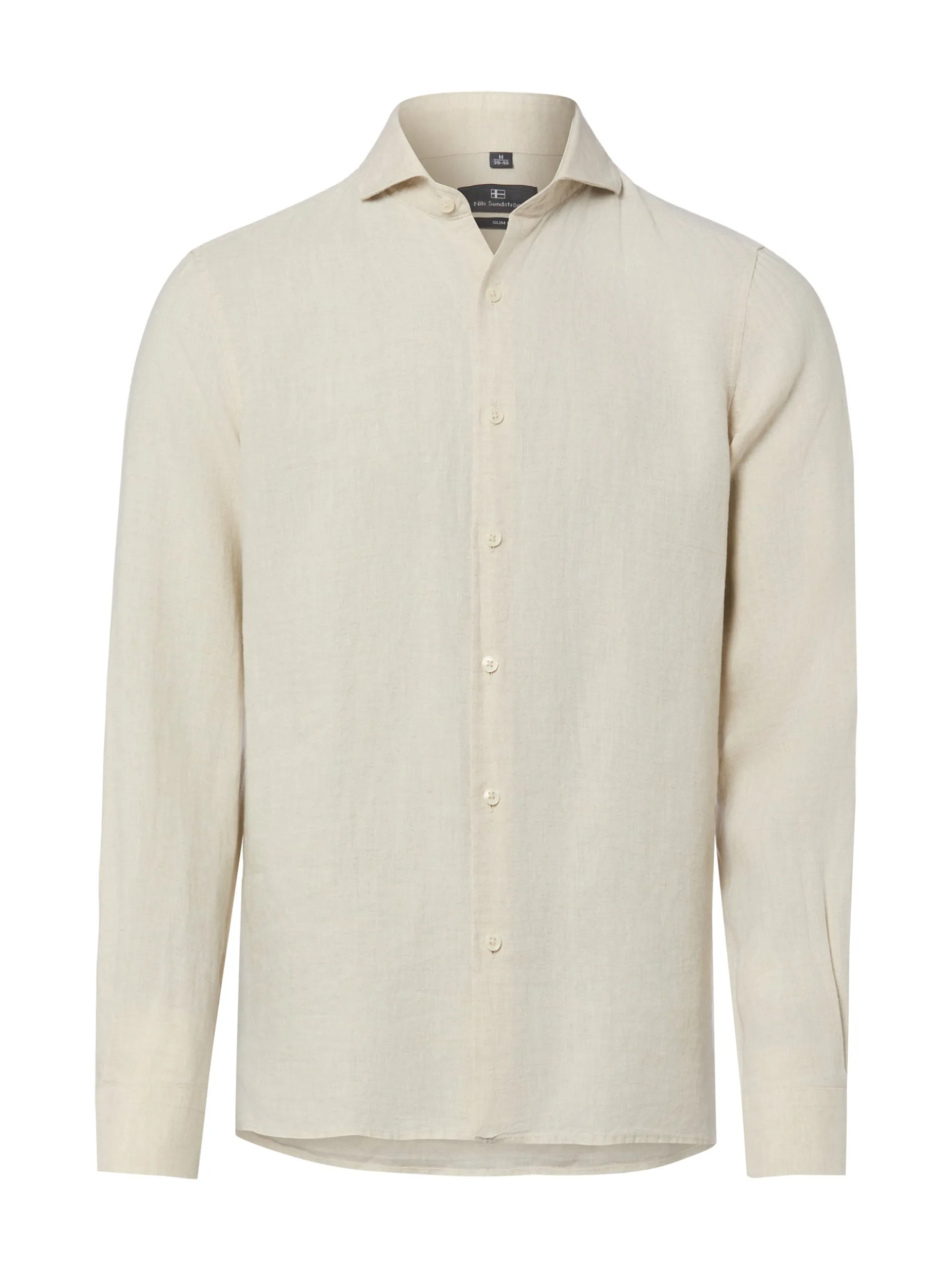 Nils Sundström Herren Leinenhemd in beige