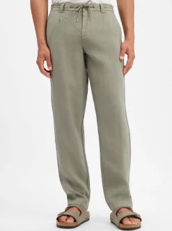 Nils Sundström Herren Leinenhose - N-Scott in oliv