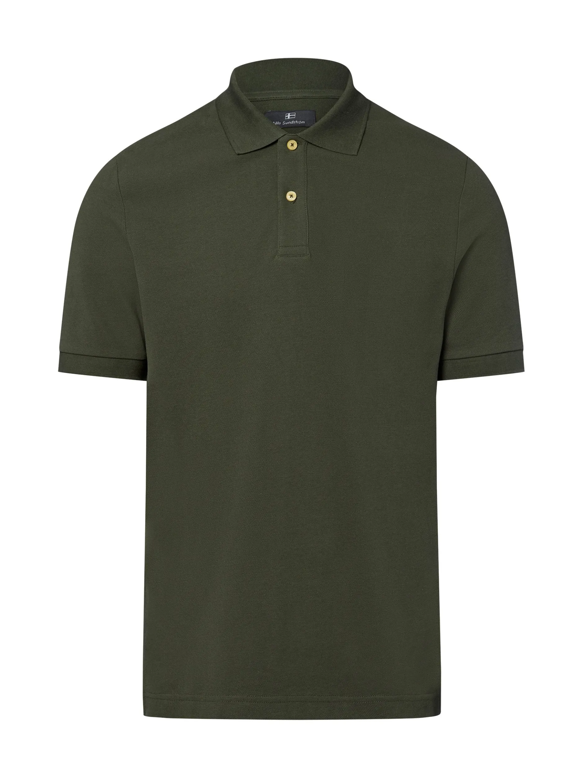 Nils Sundström Herren Poloshirt in oliv - Ärmel: kurzarm
