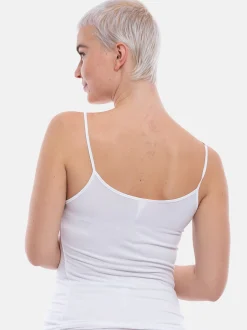 Nina von C. Damen Spaghetti Top - 2er Pack Cosy in weiß