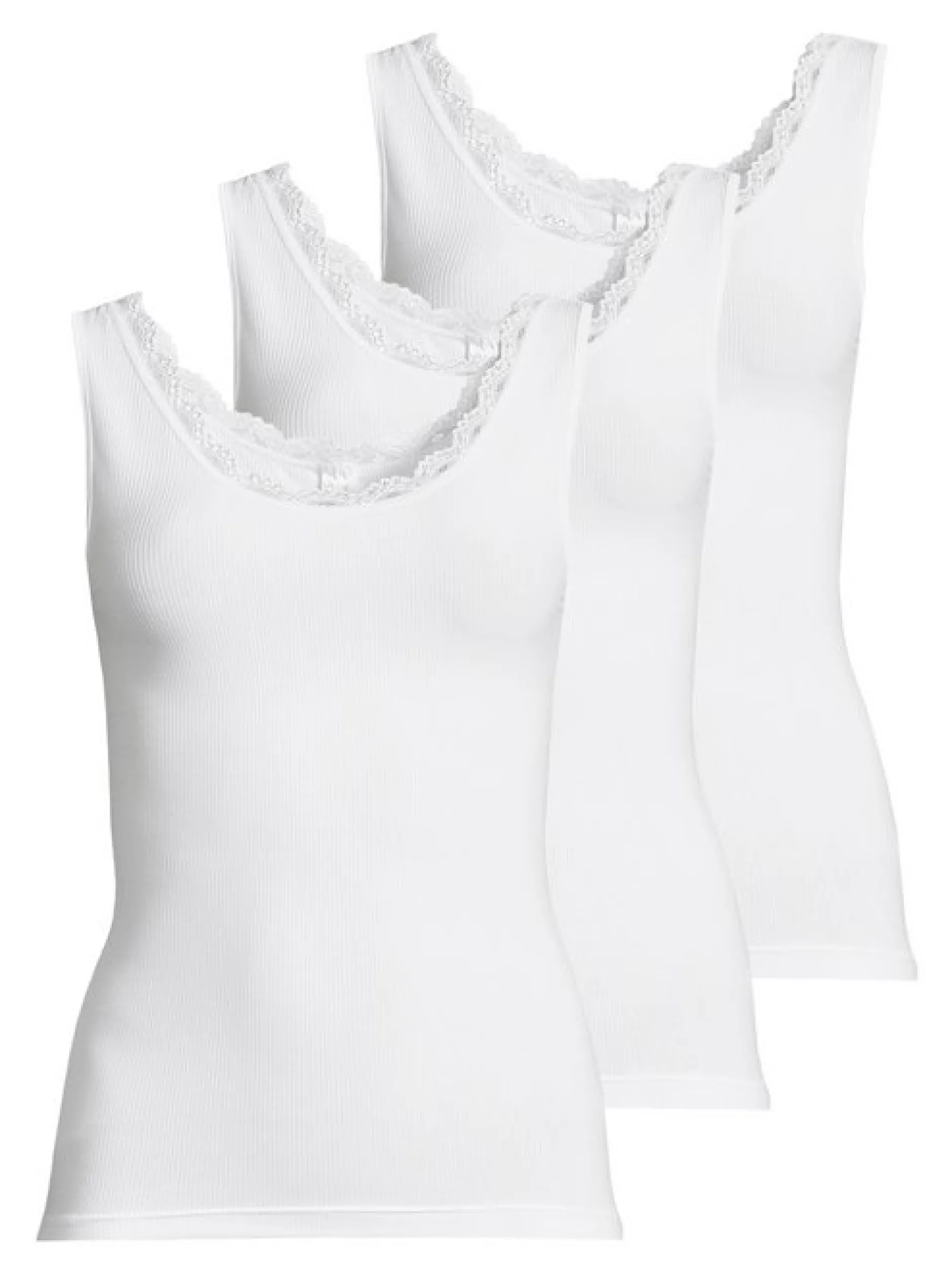 Nina von C. Damen Unterhemd - 3er Pack Body & Soul in weiß