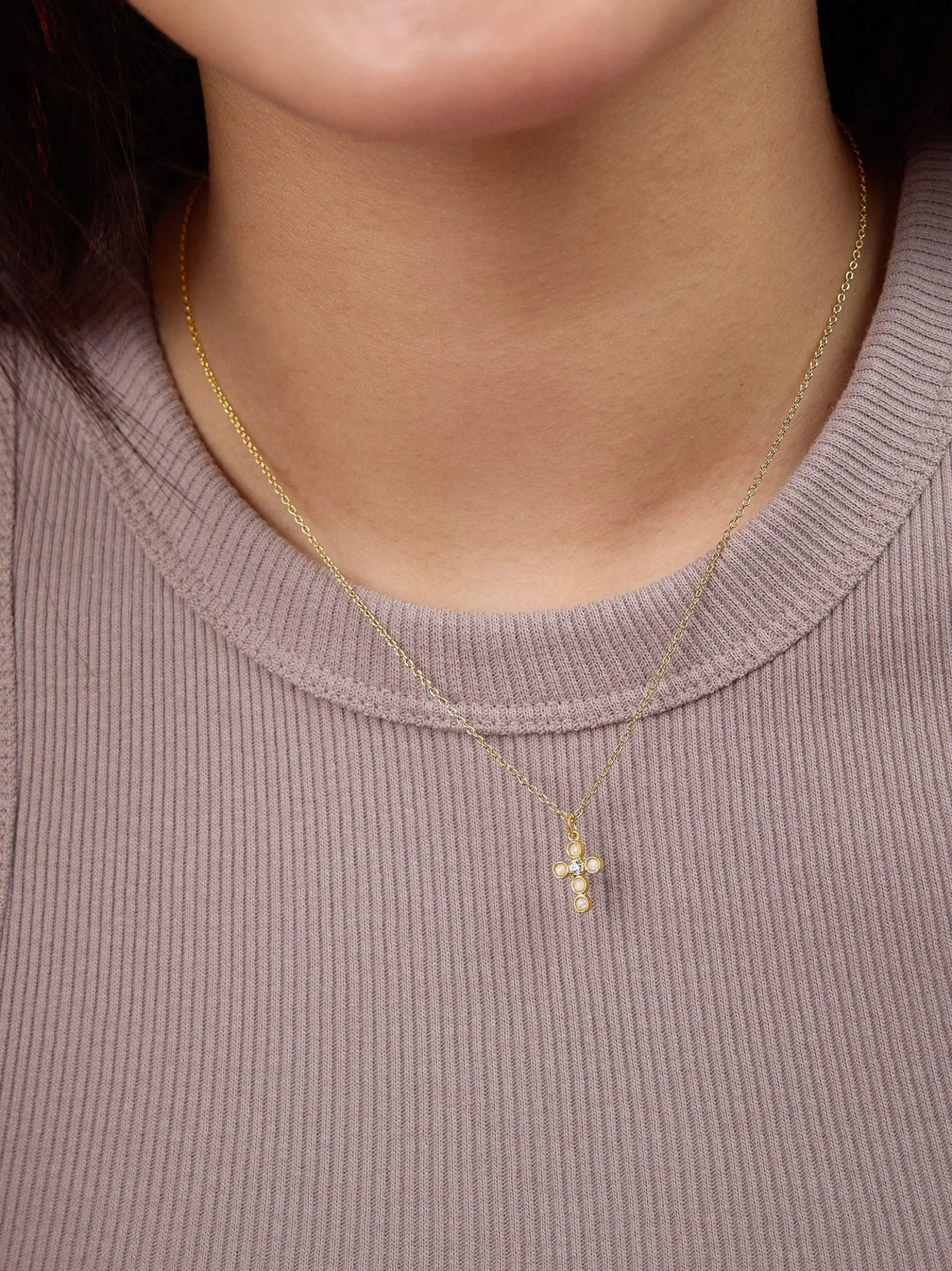 NOELANI Damen Kette mit Anhänger in gold