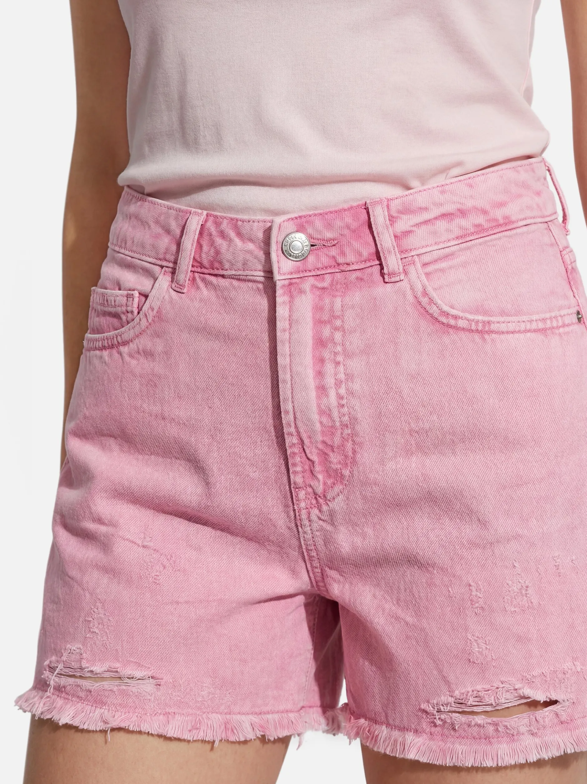 Noisy May Damen Jeansshorts - NMPolly Olesia in rosa