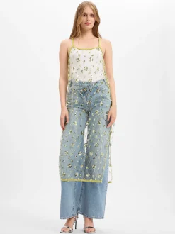 Noisy May Damen Kleid - NMZigga in kiwi - Länge: midi