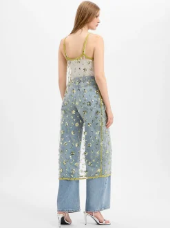 Noisy May Damen Kleid - NMZigga in kiwi - Länge: midi