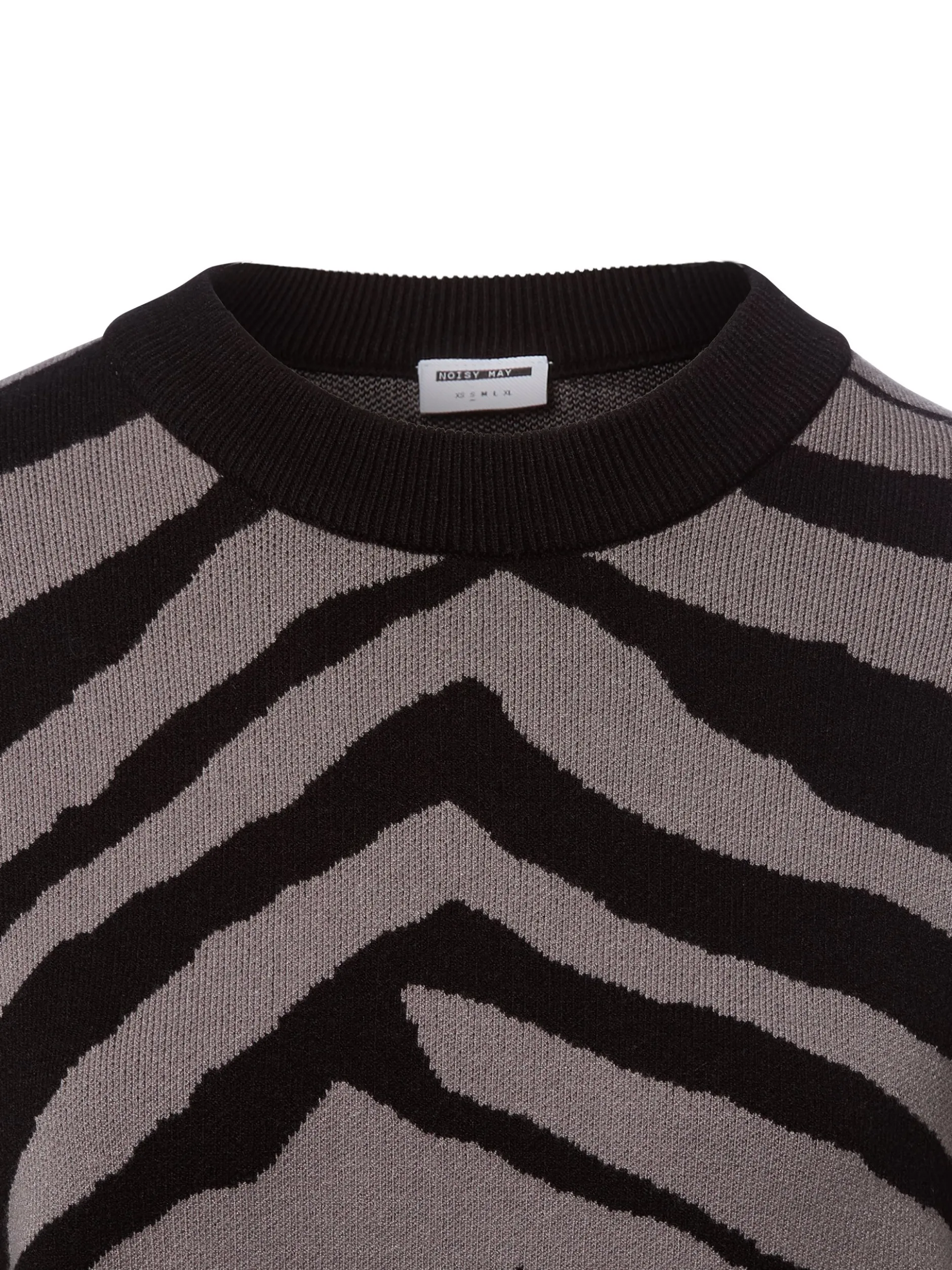 Noisy May Damen Pullover - NMCharlott in schwarz grau