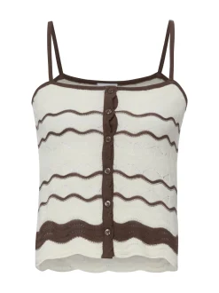 Noisy May Damen Stricktop - NMSadie in ecru mocca