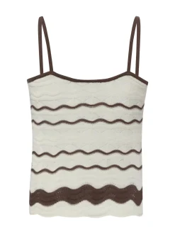 Noisy May Damen Stricktop - NMSadie in ecru mocca