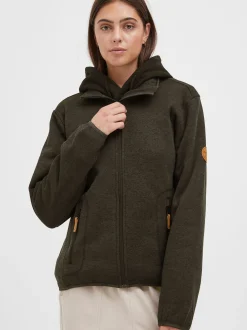 North Bend Damen Fleecejacke - NBSamana in schwarz