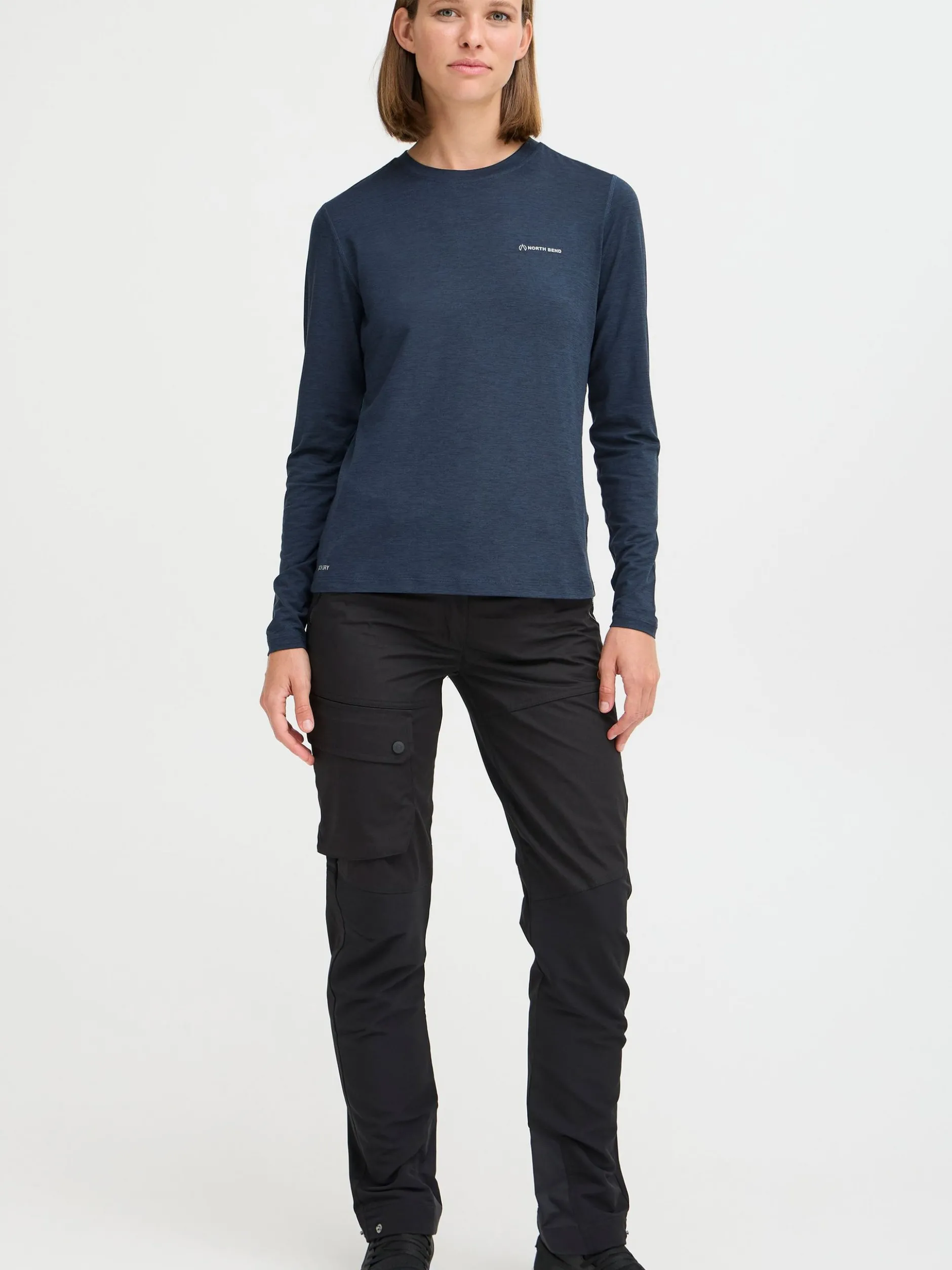 North Bend Damen Langarmshirt - NBAdri in blau