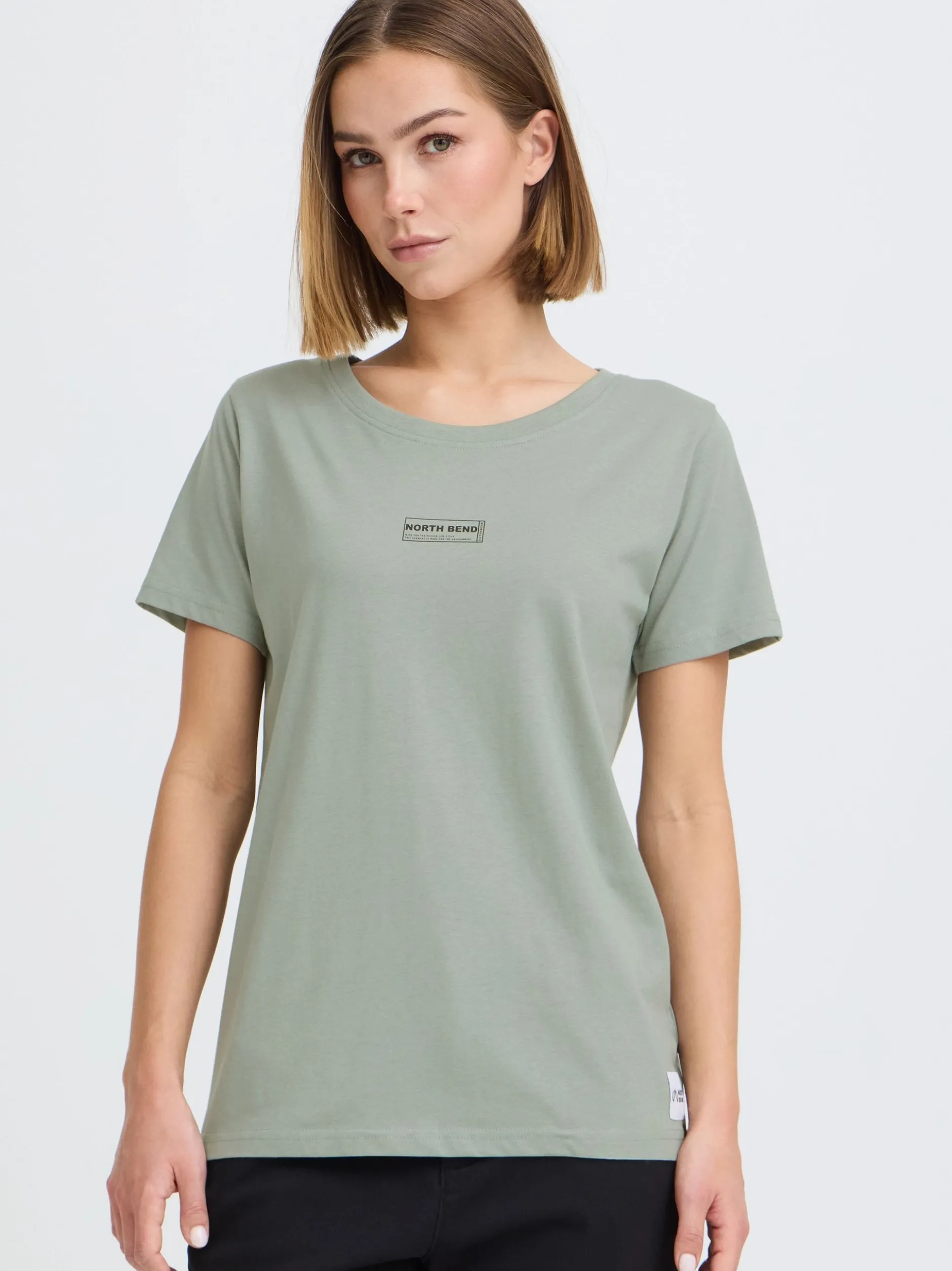 North Bend Damen Rundhalsshirt - NBKunt in lind