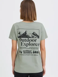North Bend Damen Rundhalsshirt - NBKunt in lind