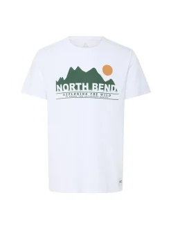 North Bend Herren Rundhalsshirt - NBCash in weiß