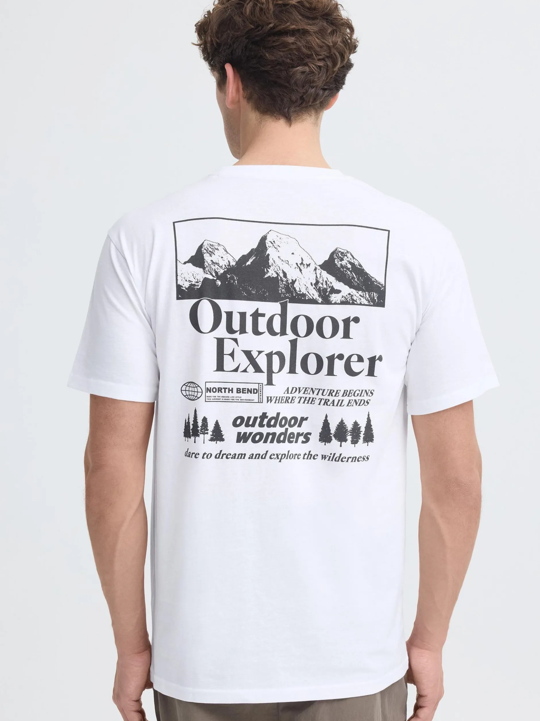 North Bend Herren Rundhalsshirt - NBKunt in weiß