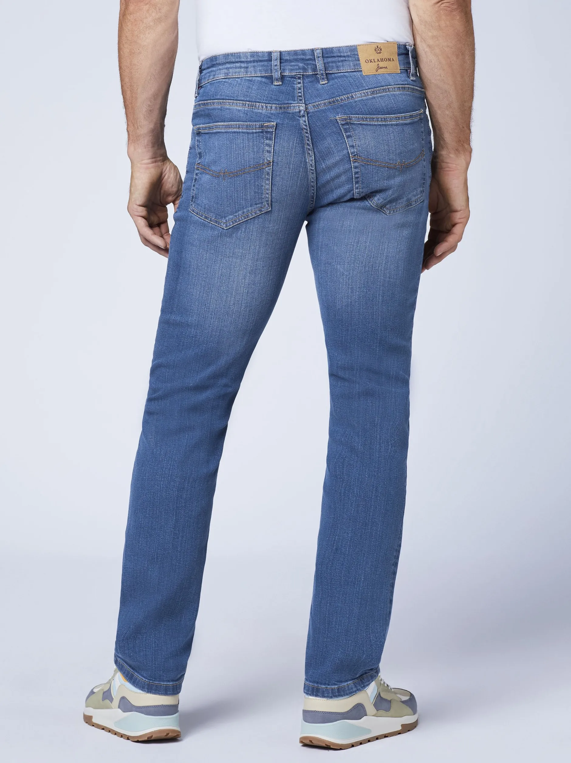 Oklahoma Jeans Herren Jeans in light stone - Länge: lang