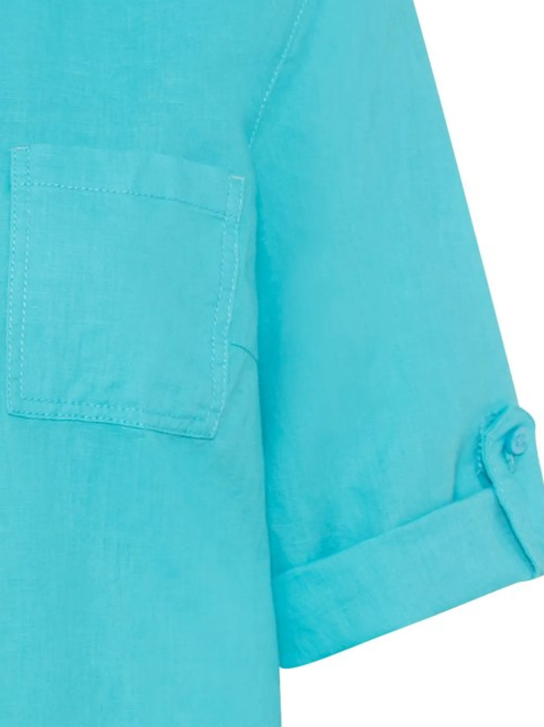 Olsen Damen Bluse in türkis - Ärmel: kurzarm