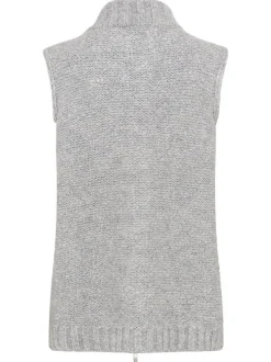 Olsen Damen Cardigan in grau - Ausschnitt: Rundhals