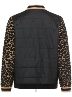Olsen Damen Cardigan in schwarz beige - Ärmel: langarm