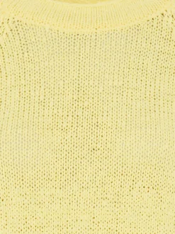 Olsen Damen Grobstrickpullover in gelb - Ärmel: 3/4 Arm