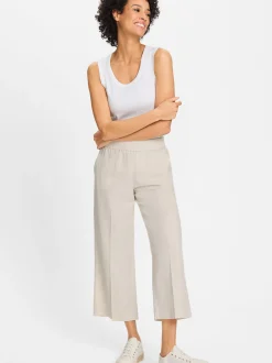 Olsen Damen Hose in beige - Länge: verkürzt