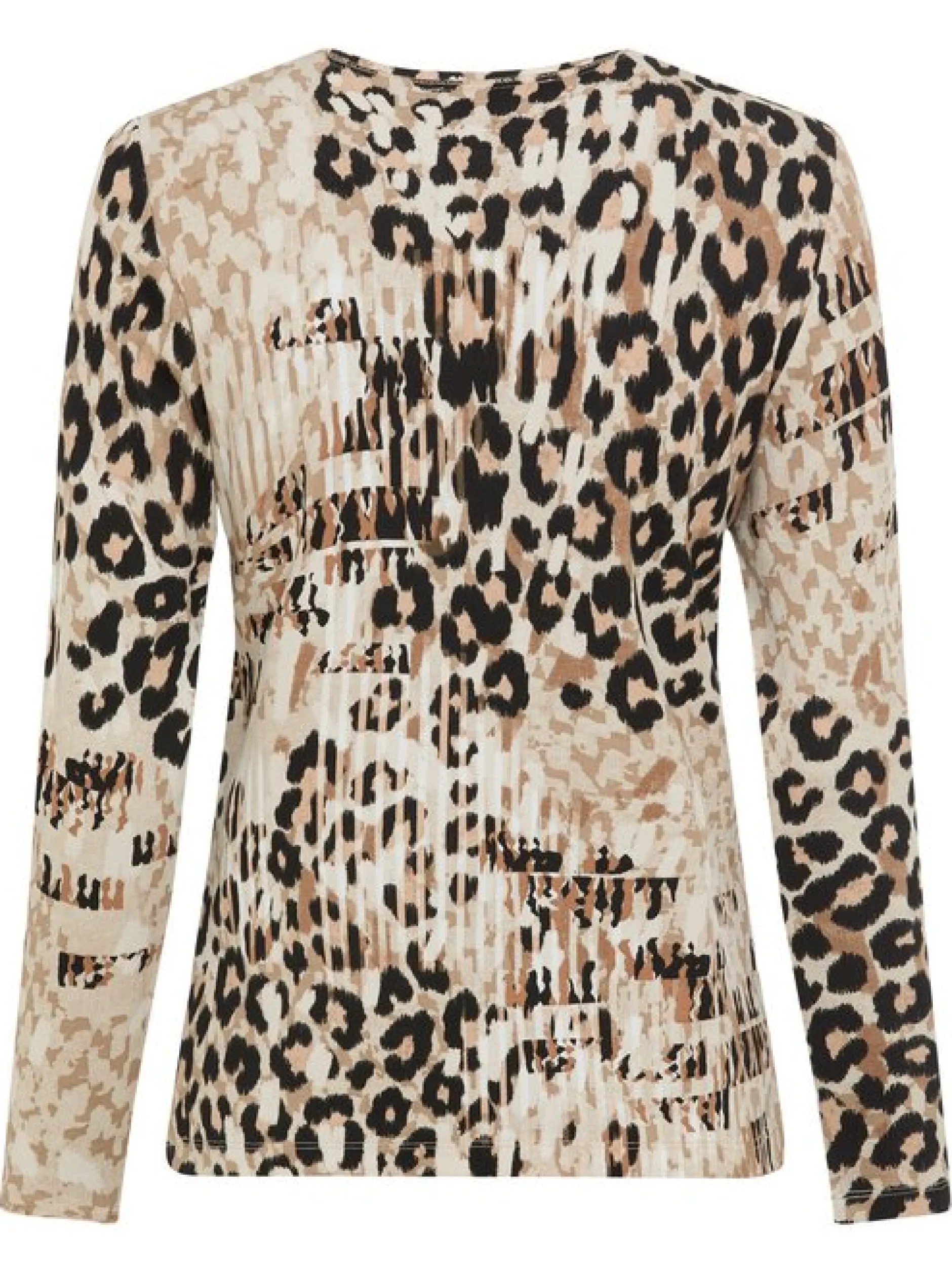 Olsen Damen Langarmshirt in beige - Ausschnitt: Rundhals