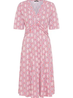 Olsen Damen Midikleid in rosa - Länge: knielang
