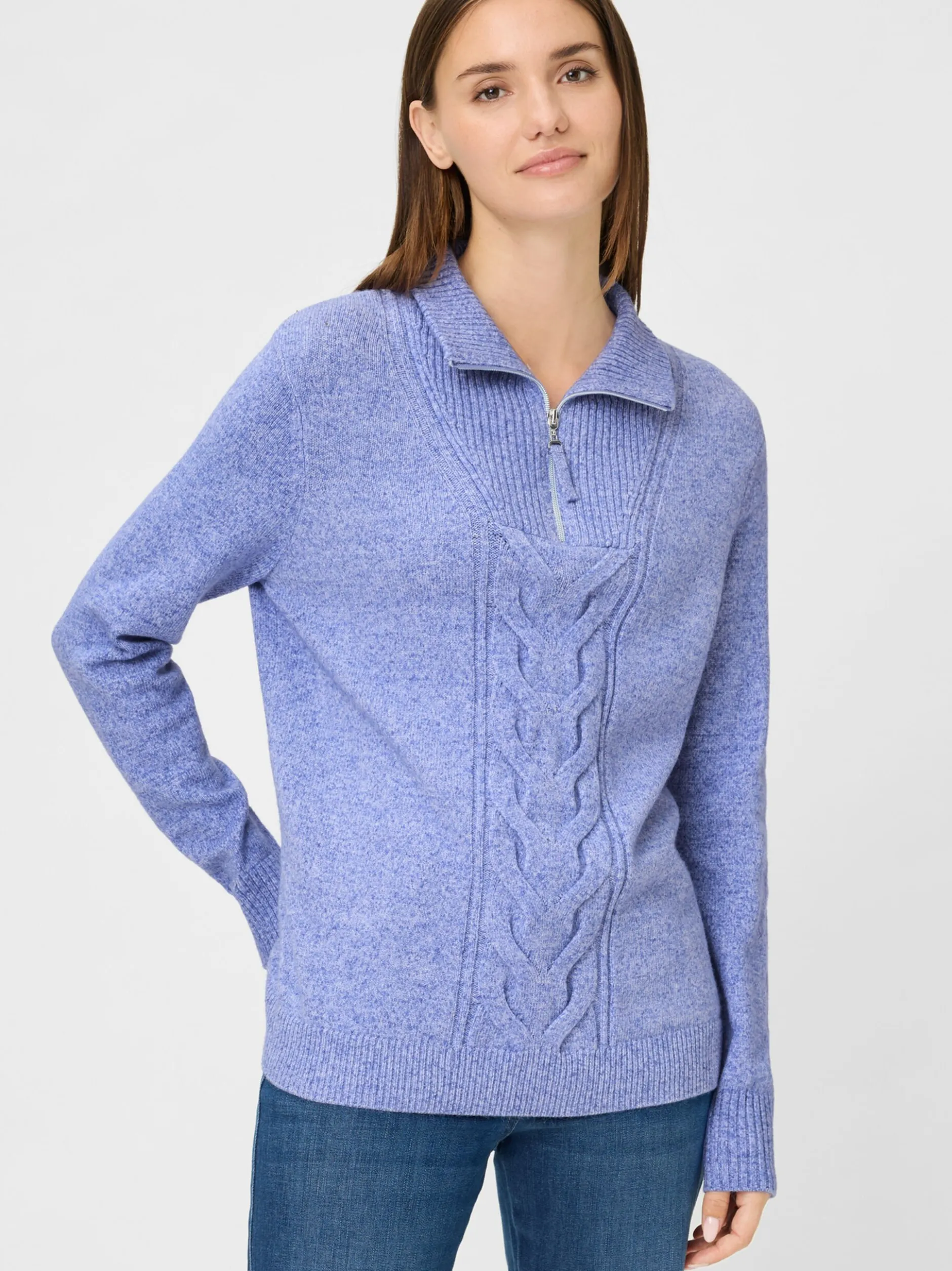 Olsen Damen Pullover - Henny in blau - Ärmel: langarm