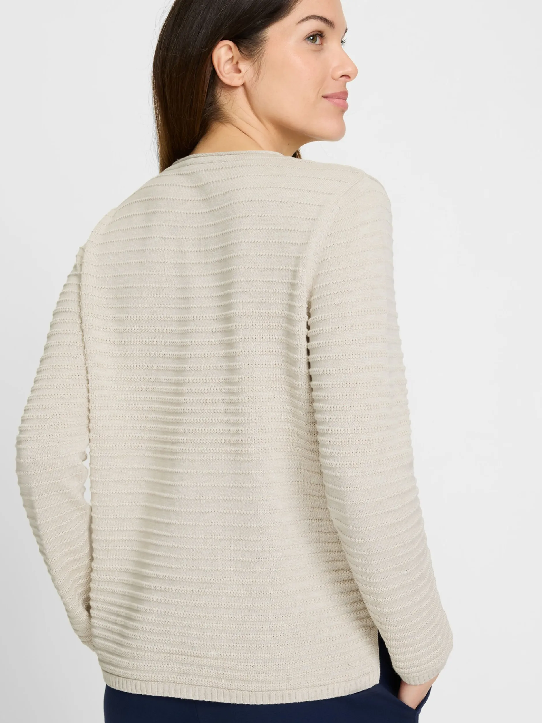 Olsen Damen Pullover in beige - Ausschnitt: Rundhals